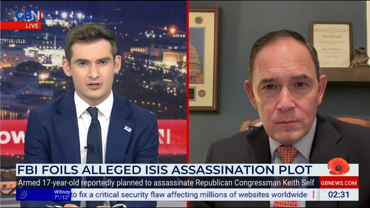 Recent Assassination Plot - James Hamilton on GB News discussing the alleged plot against Congressman Keith Self